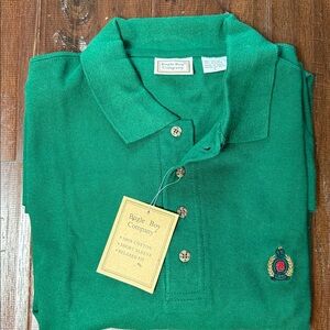 Bugle Boy Forest Green Polo Shirt with Crest Size Large